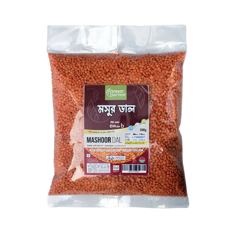 গ্রিন হারভেস্ট মসুর ডাল ৫০০ গ্রাম