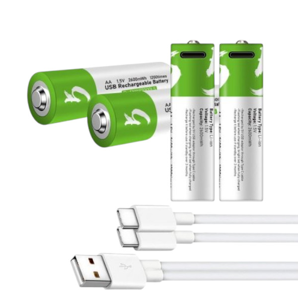 USB রিচার্জেবল AA ব্যাটারি