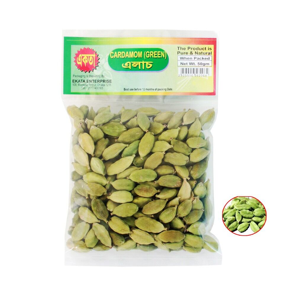 একতা সবুজ এলাচ (৫০ গ্রাম)